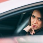 girl in car