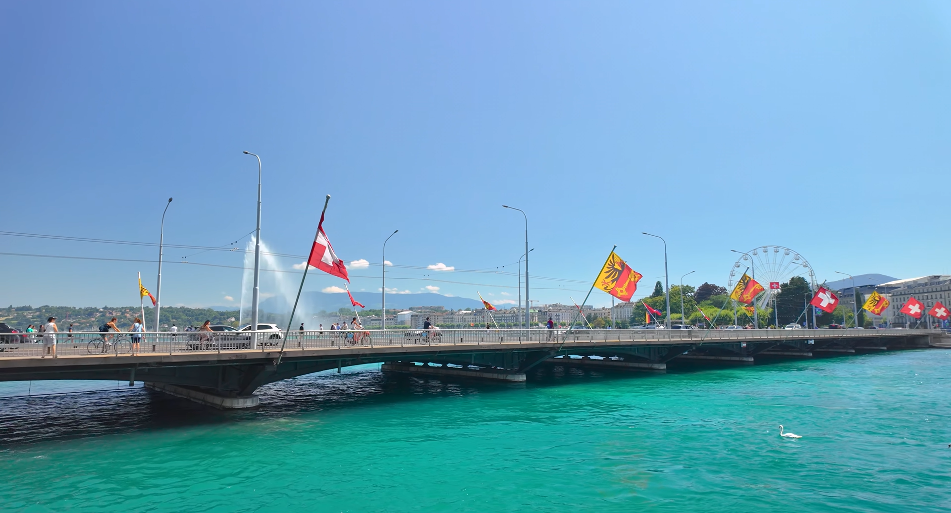 Bridge over the Rhone in Geneva