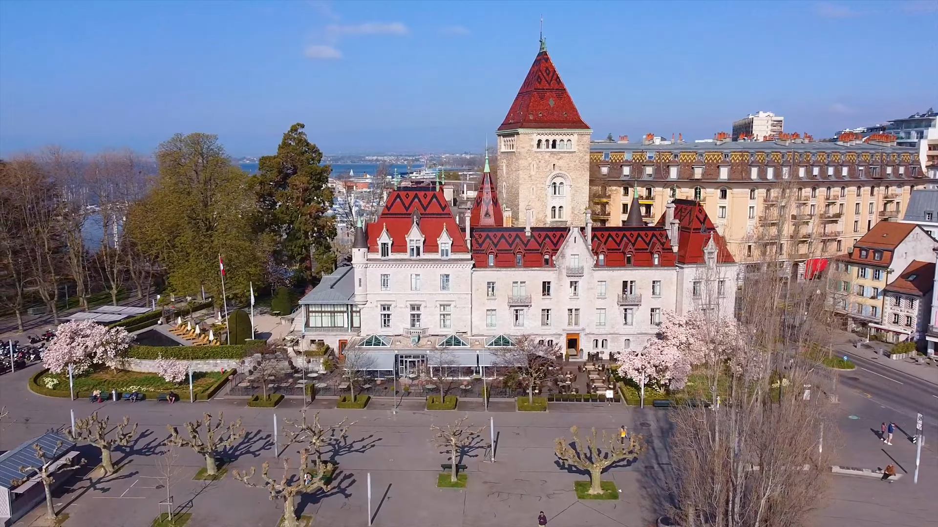 Chateau dOuchy on the Lausanne waterfront