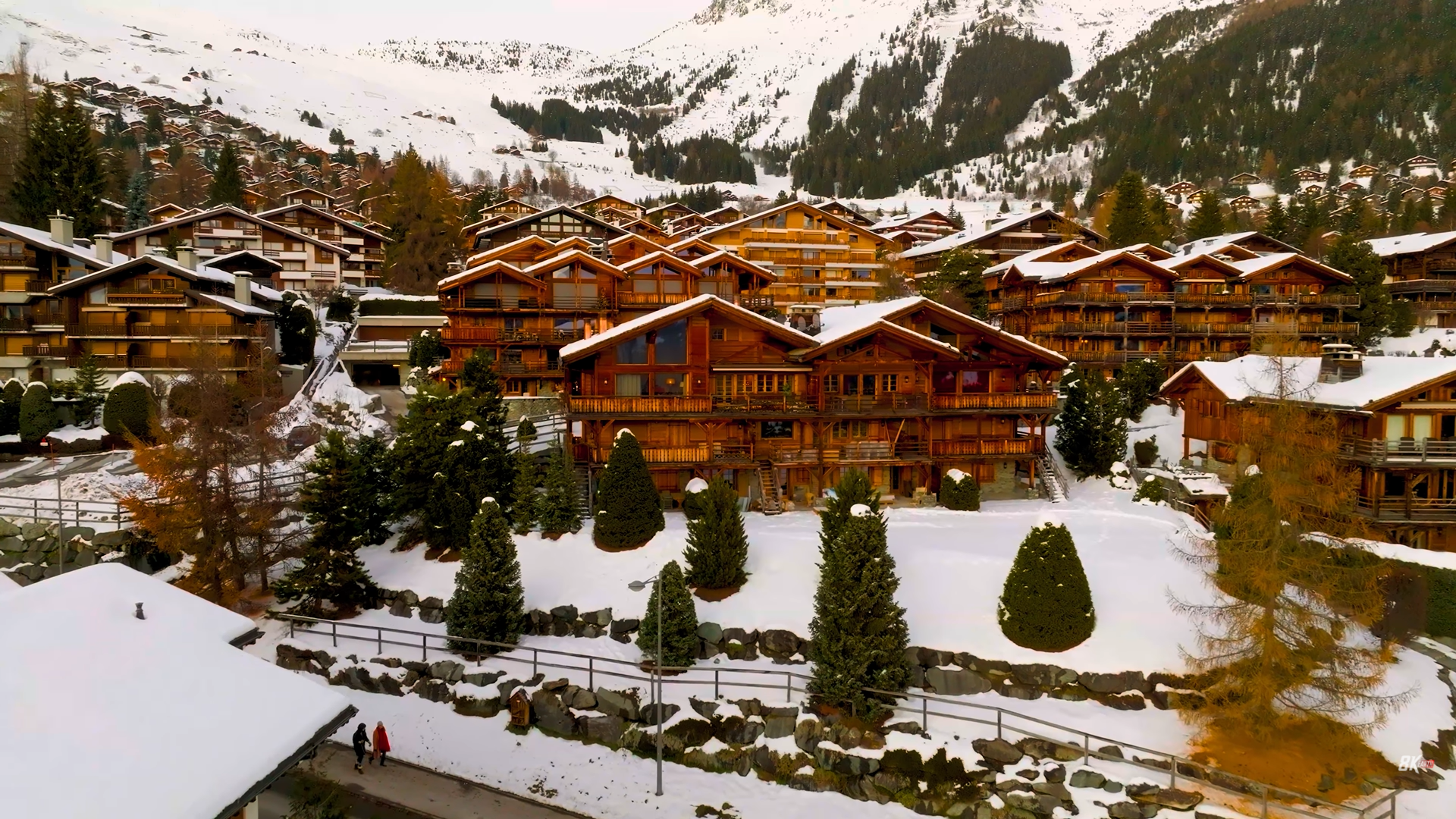 Verbier ski slopes and Alpine village