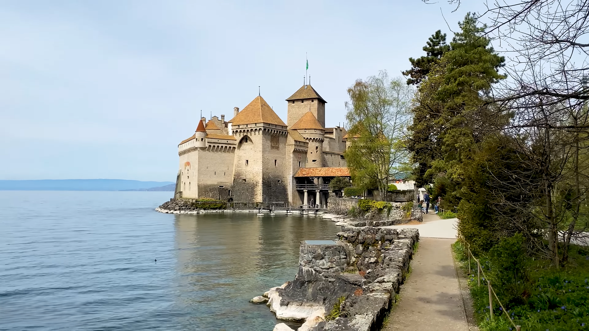 Montreux Chillon Castle on Lake Geneva