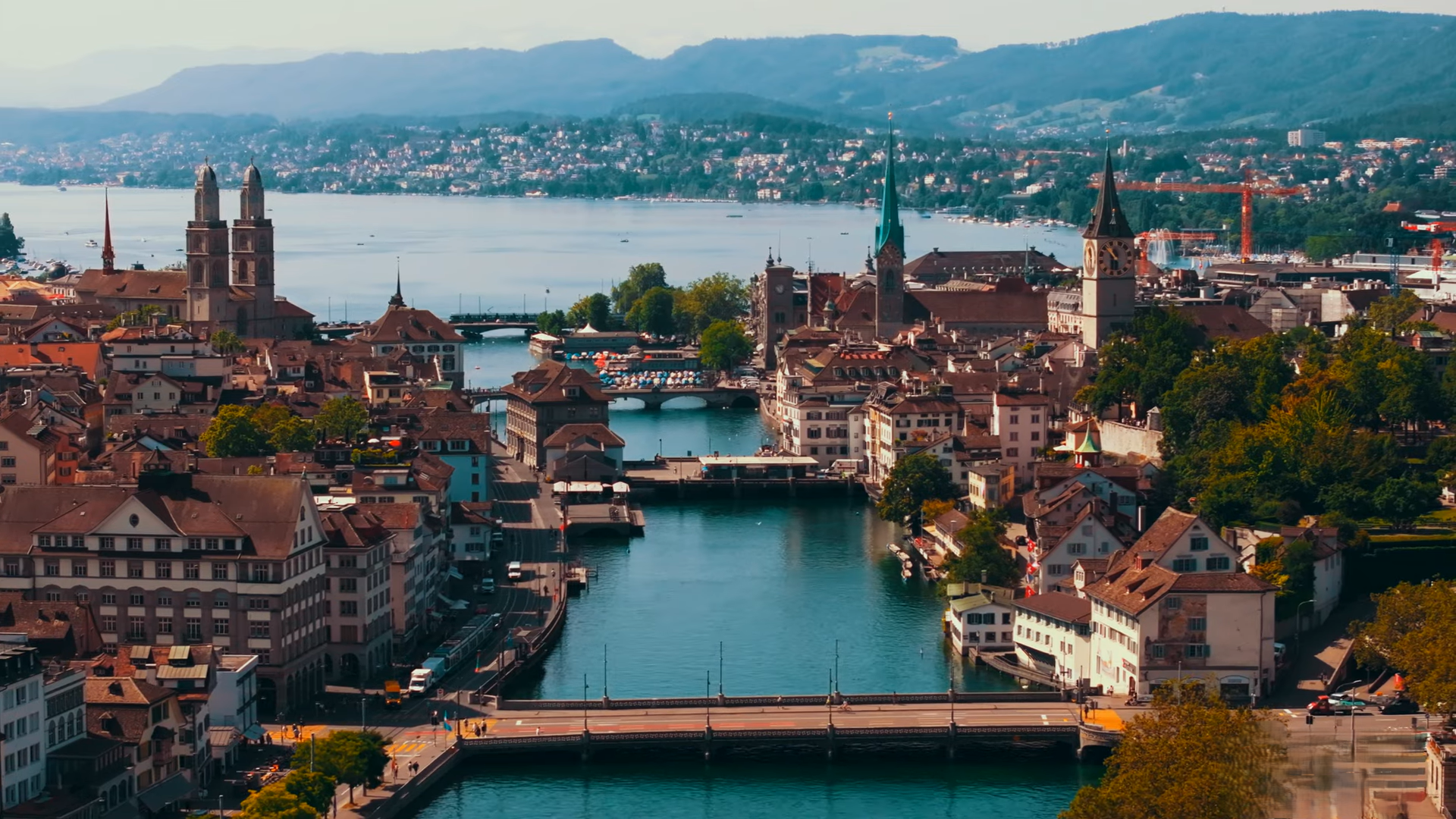 Zurich Old Town and Limmat River